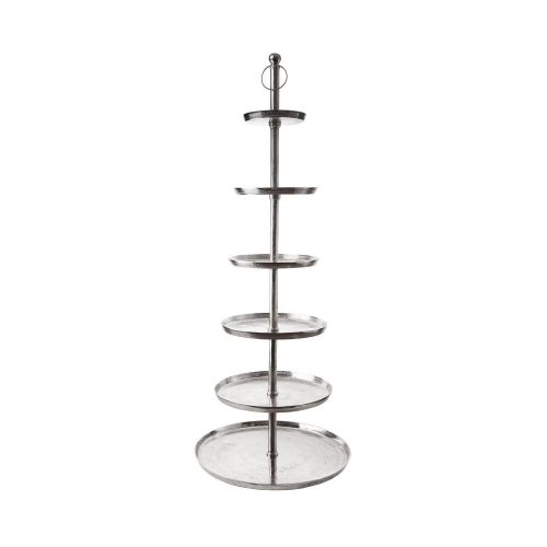BANQUET - εταζέρα 6 επιπέδων 200cm, ασημί