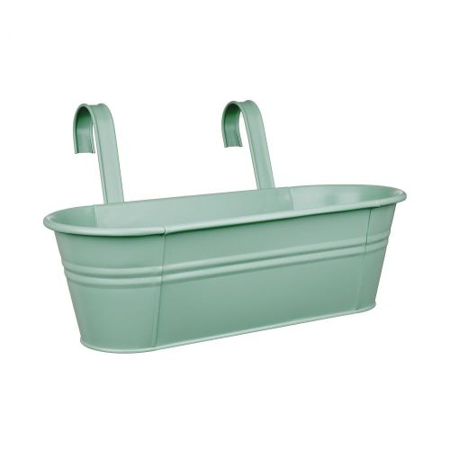 ZINC - ζαρντινιέρα κρεμαστή 50cm, πράσινο 'jade'