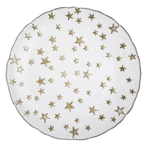 STARS - πιάτο γυάλινο με αστέρια 21 cm