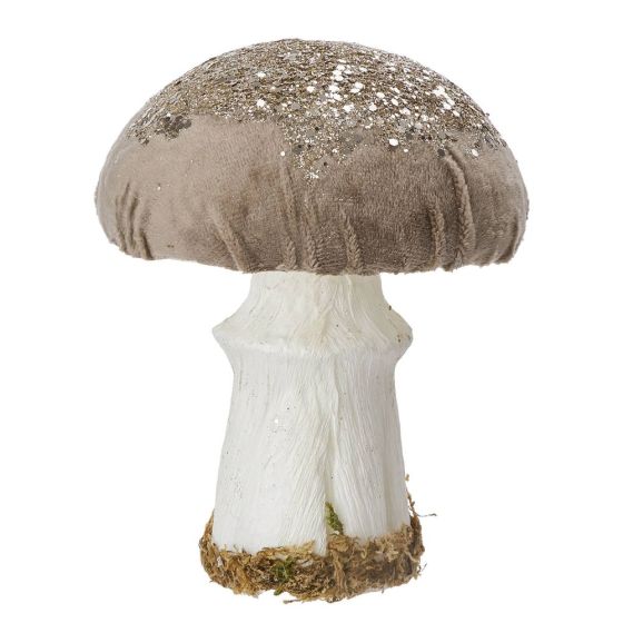 ENCHANTED FOREST - διακοσμητικό μανιτάρι 17cm, μπεζ