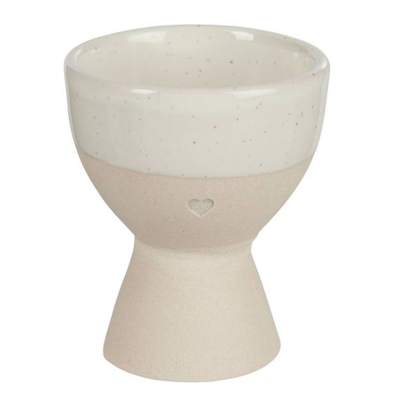 ME TIME - αυγοθήκη λευκή με σχέδιο "καρδιά"