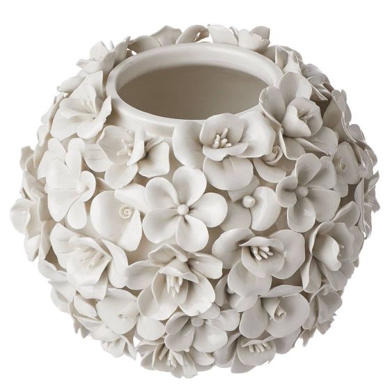BOUQUET - βάζο κεραμικό 20cm, εκρού