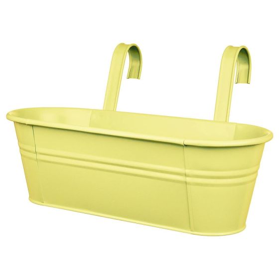 ZINC - ζαρντινιέρα κρεμαστή 50cm, κίτρινη