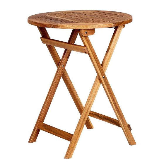 LODGE - τραπέζι πτυσσόμενο σε φυσικό χρώμα, στρογγυλό Δ58