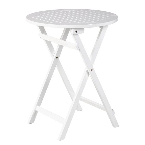 LODGE - τραπέζι πτυσσόμενο λευκό, στρογγυλό Δ58