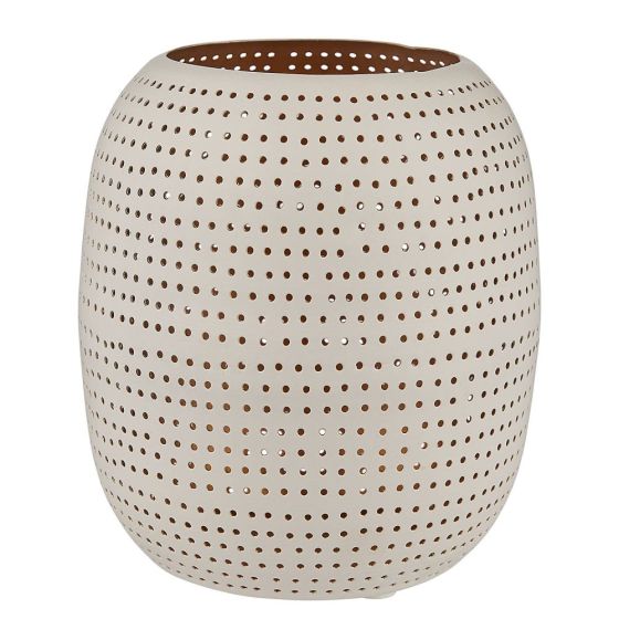 LUMINOUS - κηροπήγιο μεταλλικό 18cm, λευκό