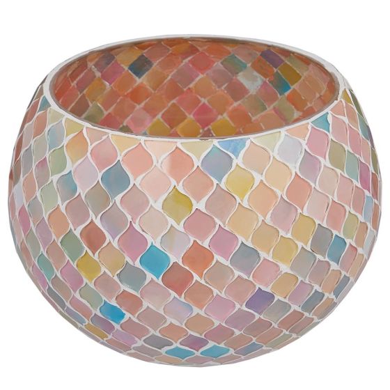 PASTEL LIGHTS - κηροπήγιο με μωσαϊκό Δ18cm