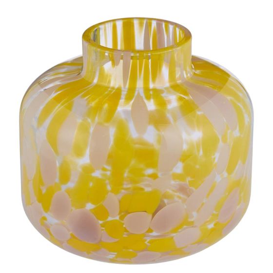 CONFETTI - βάζο μίνι Δ10cm, κίτρινο