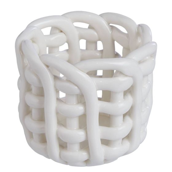 LITTLE CRAFT - κηροπήγιο για ρεσό Δ6cm, λευκό