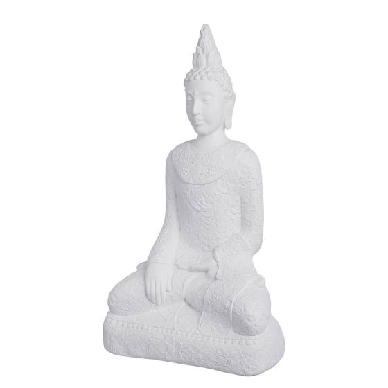 BUDDHA - διακοσμητικό άγαλμα Βούδα 60cm, λευκό