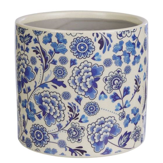 BLUE BLOSSOM - κασπό κεραμικό, 14cm