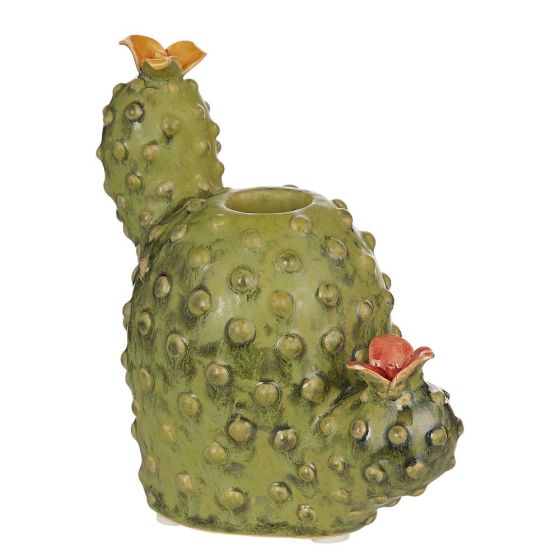 CACTUS - κηροπήγιο κεραμικό, πράσινο