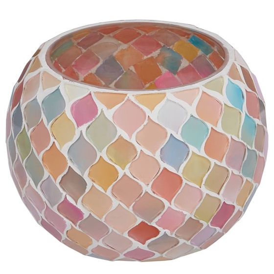 PASTEL LIGHTS - κηροπήγιο με μωσαϊκό Δ12cm