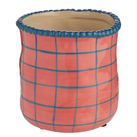 POTTERY - κασπό Δ13cm, ροζ/μπλε