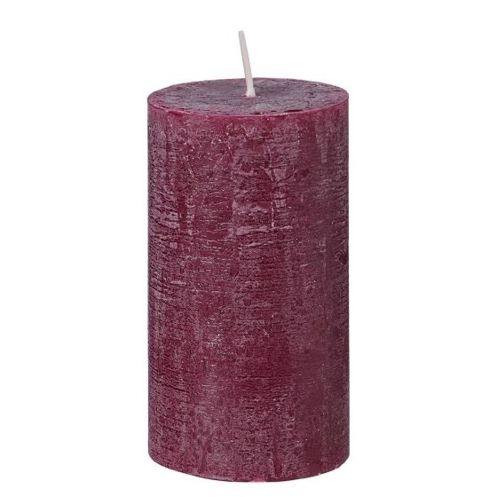 RUSTIC - κερί Δ6,8x13cm, μπορντό
