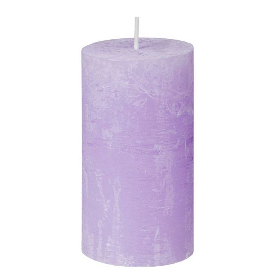 RUSTIC - κερί Δ6,8x13cm, μωβ