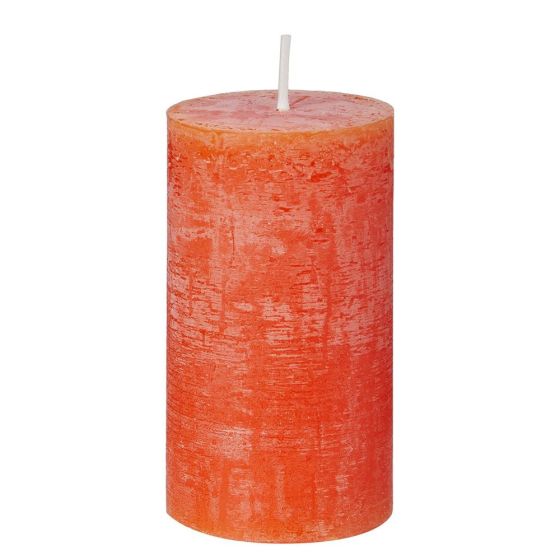 RUSTIC - κερί Δ6,8x13cm, πορτοκαλί