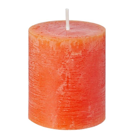 RUSTIC - κερί Δ6,8 x 8 cm, πορτοκαλί