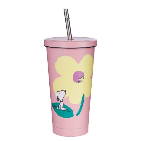 PEANUTS - ισοθερμικό ποτήρι 500 ml, ροζ