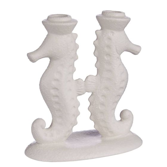 SEASIDE - κηροπήγιο κεραμικό "ιππόκαμπος"