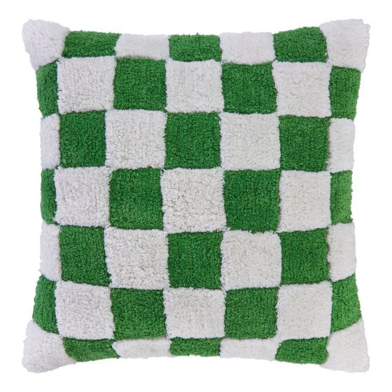CHECKER STYLE - μαξιλάρι 50x50cm, πράσινο