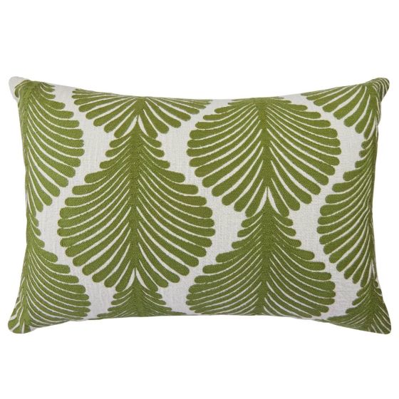 GAIA - μαξιλάρι με μοτίβο "φτέρη" 40x60cm, πράσινο