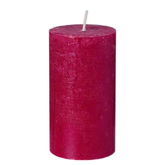 RUSTIC - κερί Δ6,8x13cm, κόκκινο