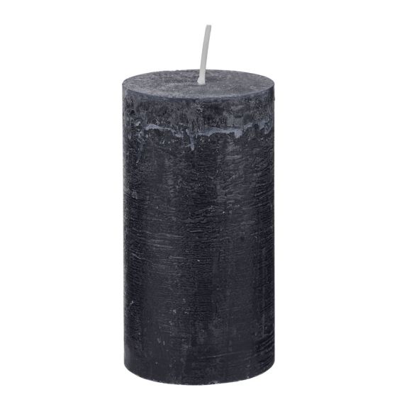 RUSTIC - κερί 6,8x13cm, μαύρο