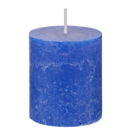 RUSTIC - κερί 6,8 x 8 cm, μπλε ρουά