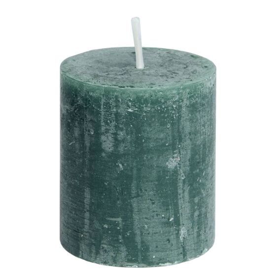 RUSTIC - κερί 6,8x8 cm, πράσινο σκούρο