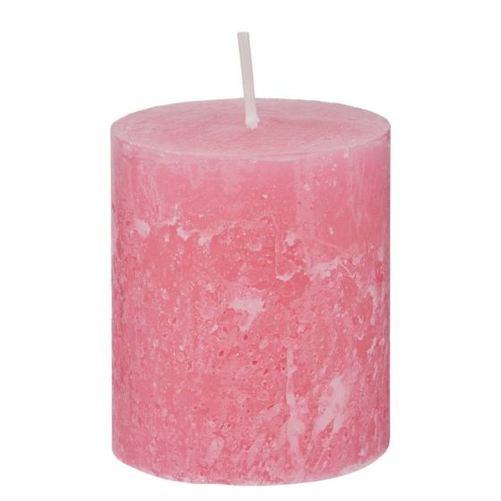 RUSTIC - κερί 6,8 x 8 cm, ροζ