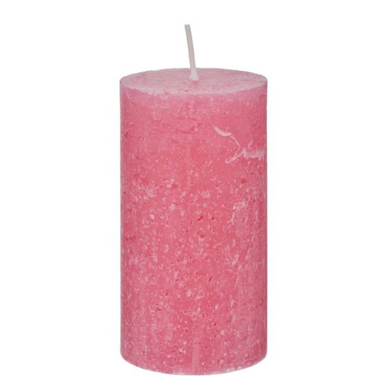 RUSTIC - κερί 6,8 x 13 cm, ροζ