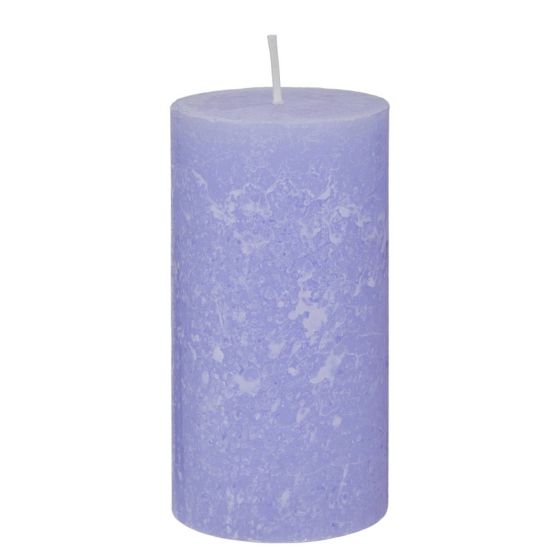 RUSTIC - κερί 6,8x13cm, λιλά