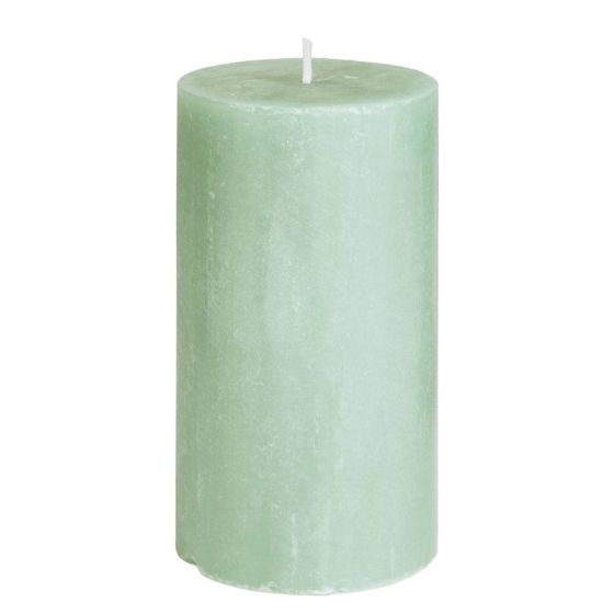 RUSTIC - κερί 6,8x13cm, πράσινο ανοιχτό