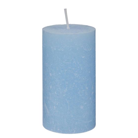 RUSTIC - κερί 6,8x13cm, γαλάζιο