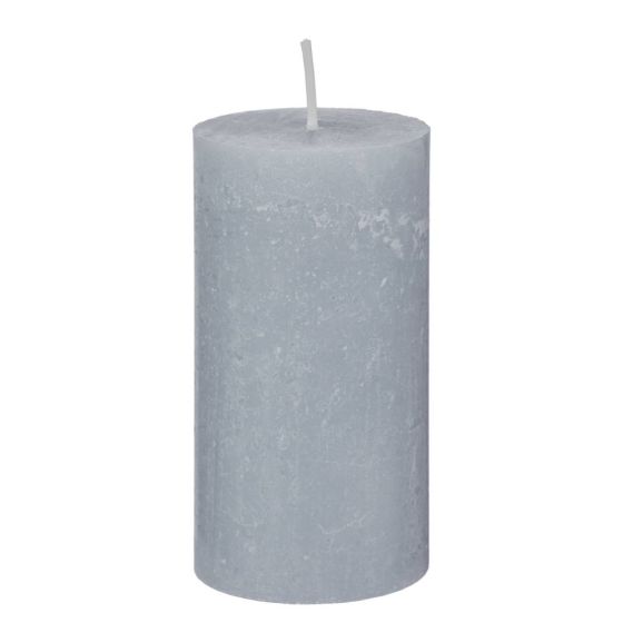 RUSTIC - κερί 6,8x13cm, γκρι ανοιχτό