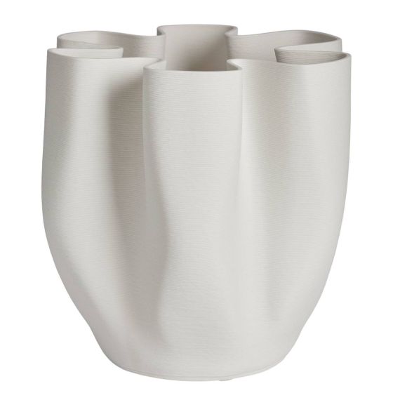 VISION 3D - βάζο 3D PRINTED 26cm, λευκό