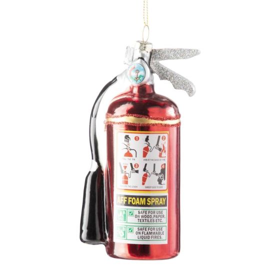 HANG ON - γυάλινο στολίδι  "Fire Extinguishe"