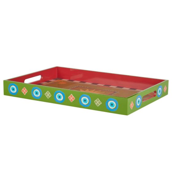 NAZAR - διακοσμητικός δίσκος 45x30cm, πράσινο