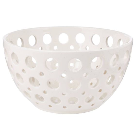 REVIEW - διακοσμητικό μπολ Δ25cm, λευκό