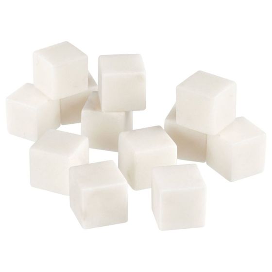 MARBLE - μαρμάρινες πέτρες ψύξης σετ 12 τμχ, λευκό