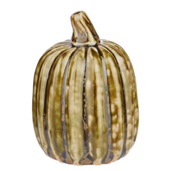 PUMPKIN - διακοσμητική κολοκύθα κεραμική, 9cm