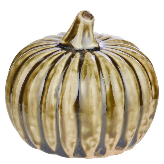 PUMPKIN - διακοσμητική κολοκύθα κεραμική, 6,5cm