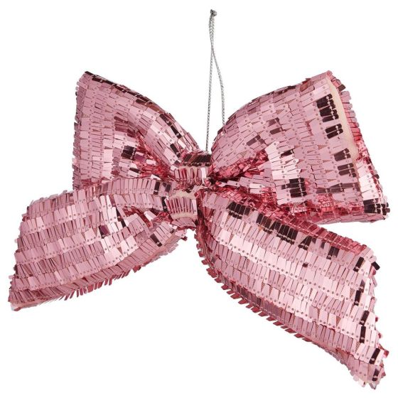 PRESENT - διακοσμητικός 'φιόγκος με παγιέτες', ροζ