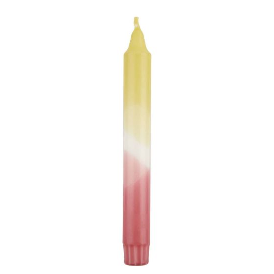 DIP-DYE - κερί ροζ/κίτρινο 20cm