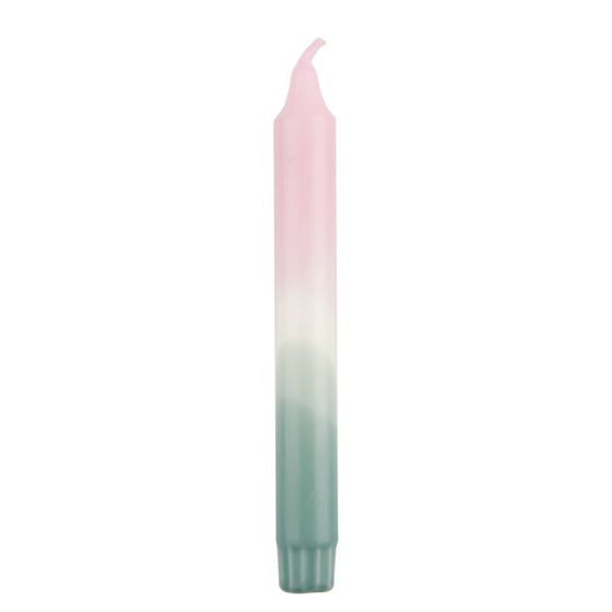 DIP-DYE - κερί μέντα/ανοιχτό ροζ 20 cm