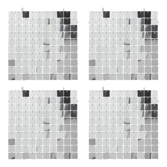 DISCO - διακόσμηση τοίχου 4 τμχ, ασημί