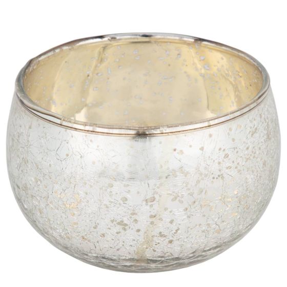 DELIGHT - κηροπήγιο στρόγγυλο 12cm, ασημί