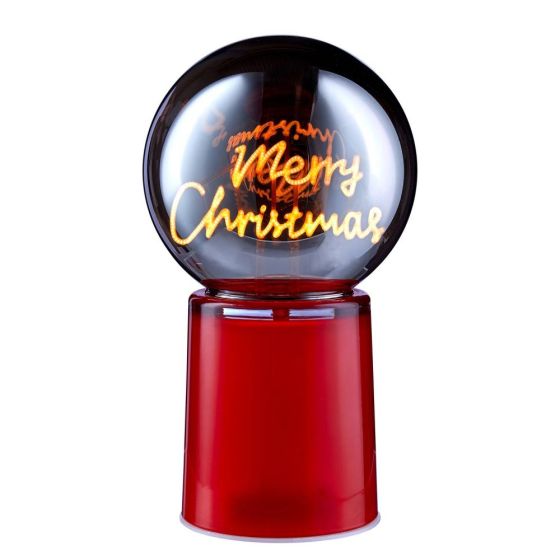 GLOW BALL - διακοσμητικό νέον "merry christmas", κόκκινο