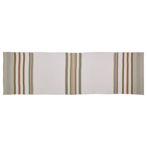 INNER - runner με ρίγες 150x50 cm, κρεμ